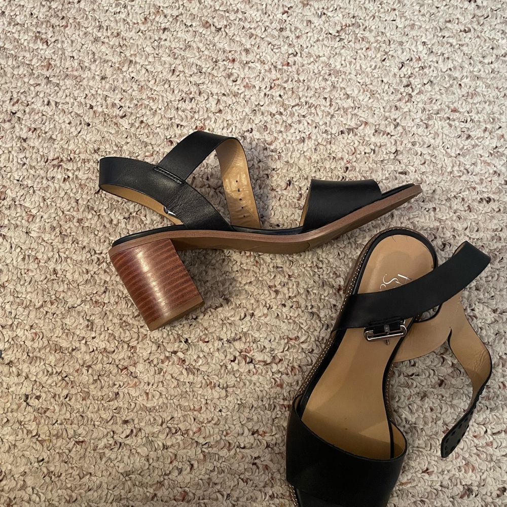 Franco Sarto Black Heeled Sandals